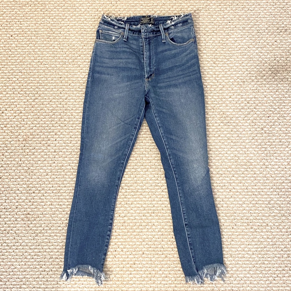 Simone high-rise ankle, medium washed jeans